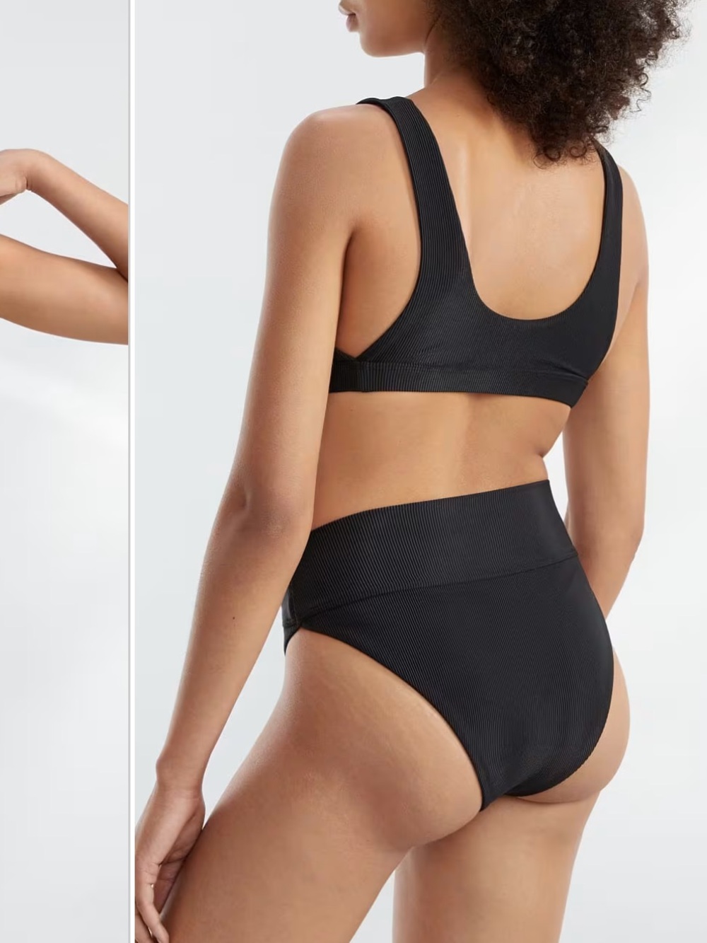 Beach Riot Black Ribbed High-Waist Bikini Set - Picture 2 of 5